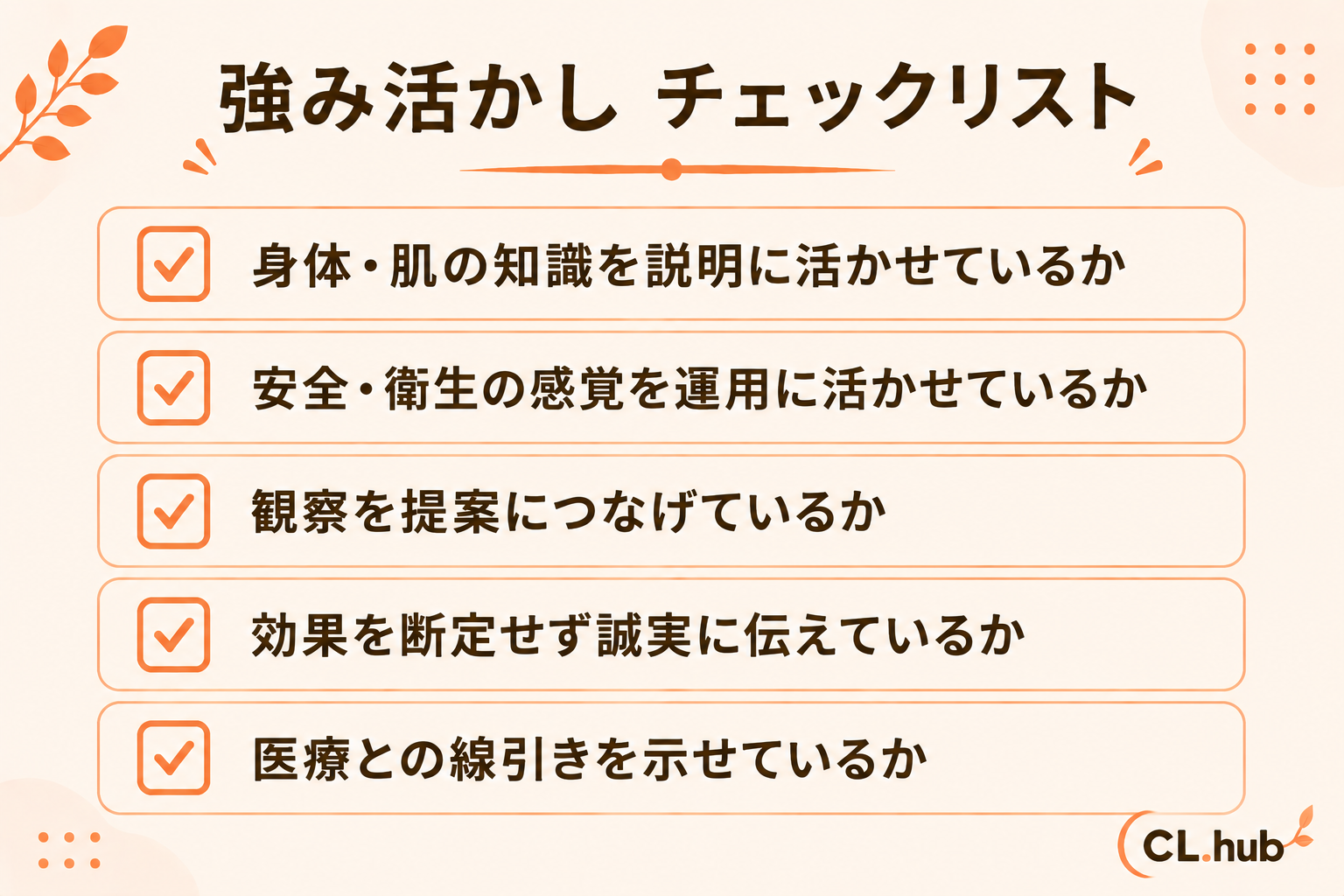 強み活かしチェックリスト