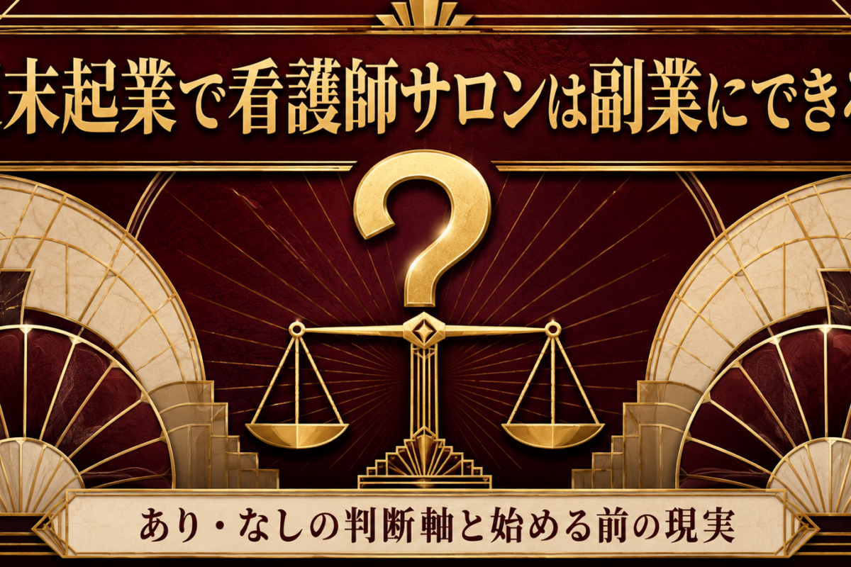 週末起業で看護師サロンは副業にできる？｜あり・なしの判断軸と始める前の現実