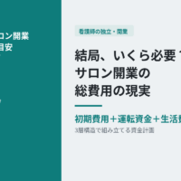 看護師サロン開業の総費用を初期費用・運転資金・生活費の3層構造で解説する記事のアイキャッチ