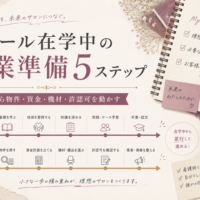 看護師サロンのスクール在学中に並行して進める開業準備5ステップを解説する記事のアイキャッチ
