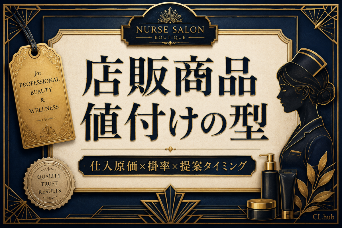 看護師サロンの店販商品(ホームケア品)の値付け｜仕入原価・掛率・提案タイミングで無理なく売る型