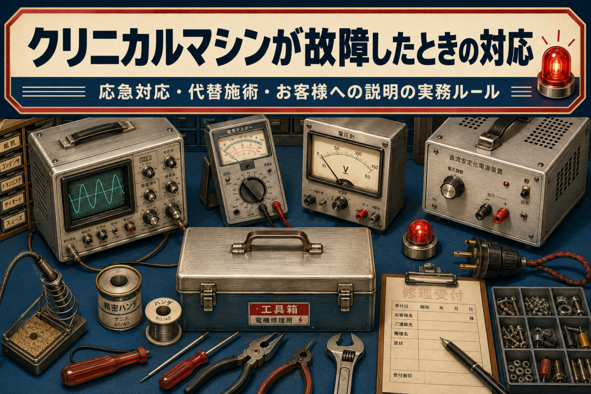 クリニカルマシンが故障・トラブルを起こしたときの対応｜応急対応・代替施術・お客様への説明の実務ルール