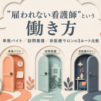 「雇われない看護師」という働き方｜3ルート比較記事のアイキャッチ