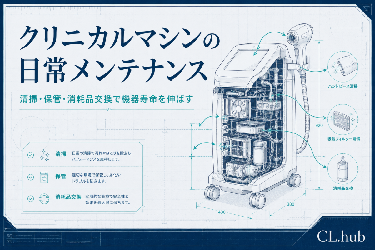 クリニカルマシンの日常メンテナンス｜清掃・保管・消耗品交換で機器寿命を伸ばす運用ルール