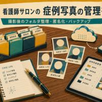 看護師サロンの症例写真の管理術を解説する記事のアイキャッチ